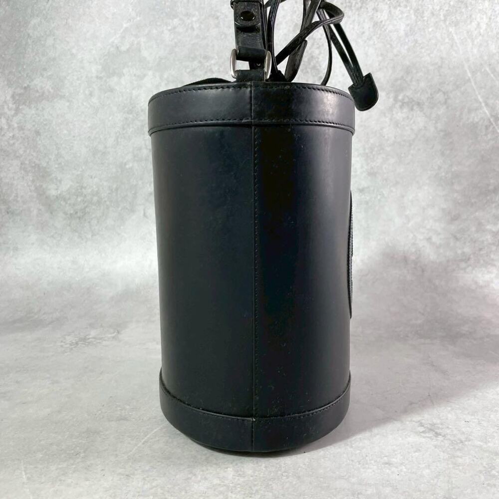 Vintage Gucci Black Leather Interlocking G Bucket Bag - Picture 8 of 12